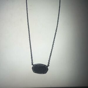 Kendra Scott Elisa Black Pendant Necklace